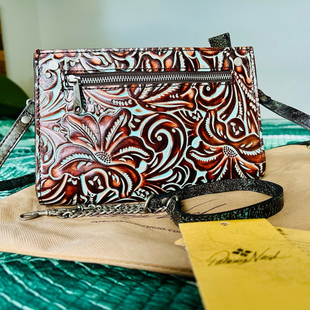 Patricia Nash Tooled Turquoise Collection Crossbody Shoulder bag